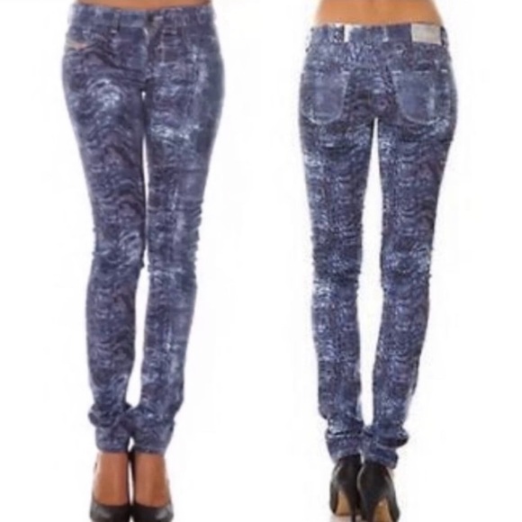 Diesel Women’s Livier -Sp Super Slim Jegging Low Waist Sz.26 Edgy Rock Sleek - Picture 1 of 12